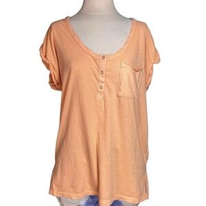 Aerie Orange Shirt Henley